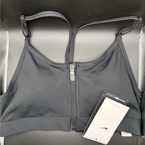 Nike Dri-FIT Black Zipper Sports Bra XS NWT